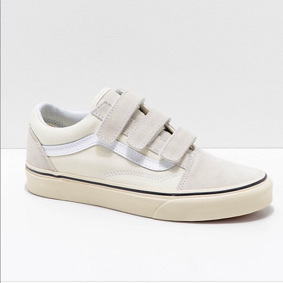 cream velcro vans
